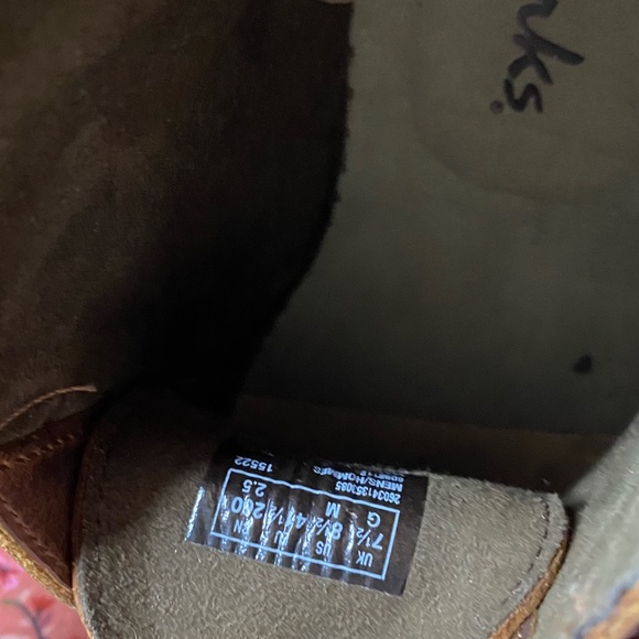 Clarks Mens Brown Leather Ankle Casual Chukka Desert Boots- Sz-8.5 - Picture 9 of 16